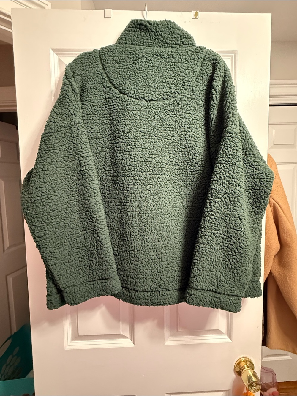 Aerie Cozy Sherpa Half-Zip Jacket - Green - Picture 2 of 3